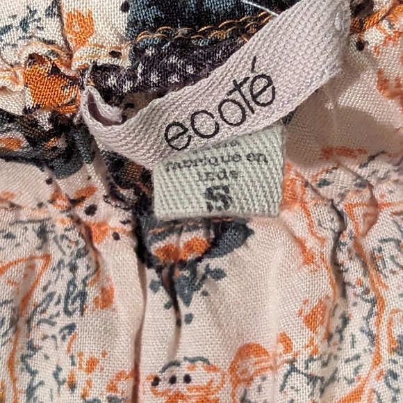 Ecote Urban Outfitters Off The Shoulder Rayon Floral Dress Sz Small - Picture 6 of 6